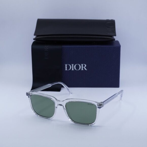 Dior INDIOR S1I 85C0 Square Sunglasses – Matte Crystal/Green - Picture 1 of 9